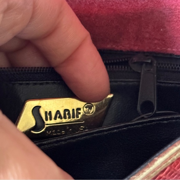 NWT 90s Vibrant Pink and Purple Crossbody Bag with Bohemian Flair patchwork - Picture 9 of 13